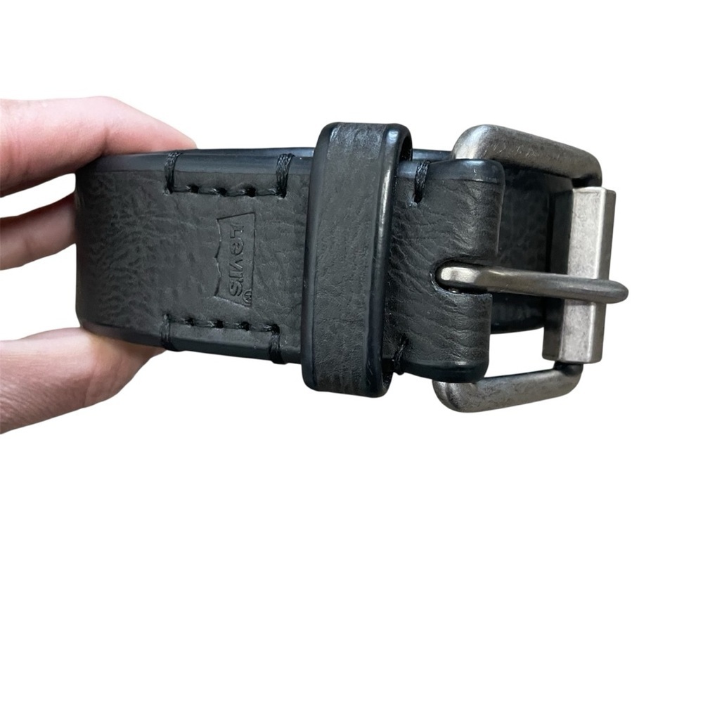 Levi's Black Synthetic Leather Belt Size S 30-32 - Picture 2 of 4